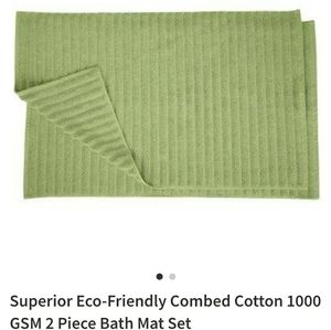 Superior Eco-friendly cotton 2 piece bath mats new
